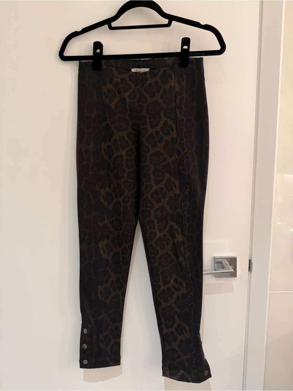 Anatomie Kids Leopard-Print Ponte Leggings in Brown and Black